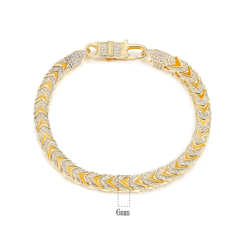 18K Gold Zircon Bracelet