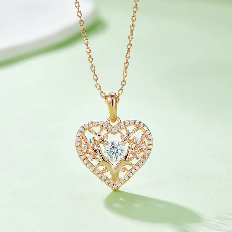 Heart Shape GRA Certificate Pendant Necklace