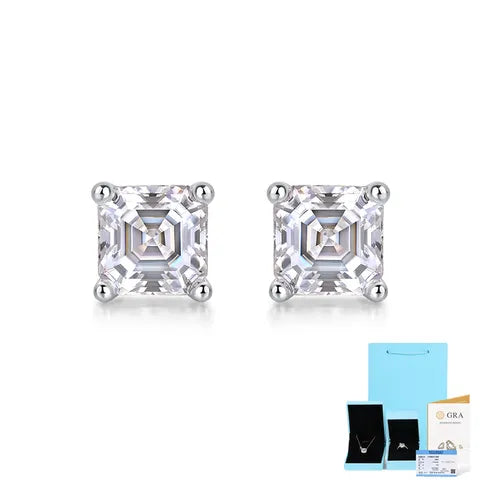 Beautiful Moissanite GRA Earring Studs