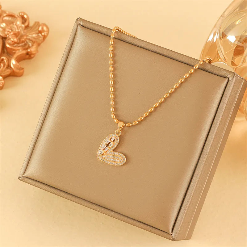 Heart Zircon Pendant Necklace