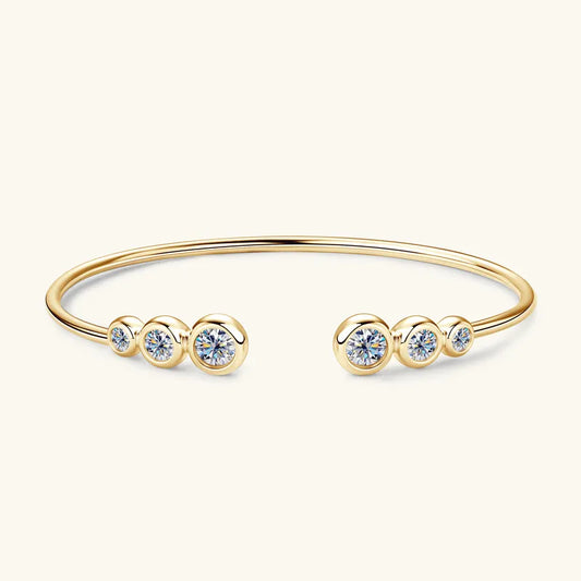 Elegant Moissanite GRA Cuff Bracelet