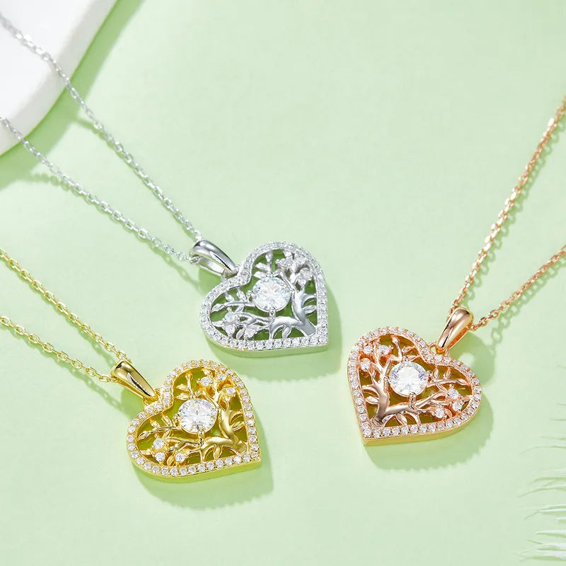 Heart Shape GRA Certificate Pendant Necklace