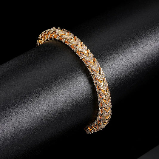 18K Gold Zircon Bracelet