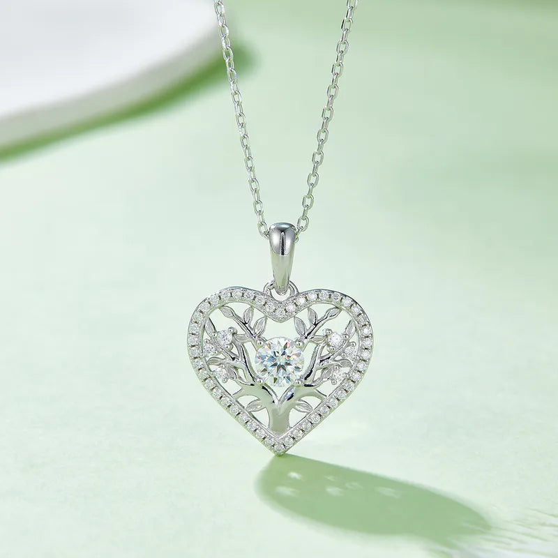 Heart Shape GRA Certificate Pendant Necklace