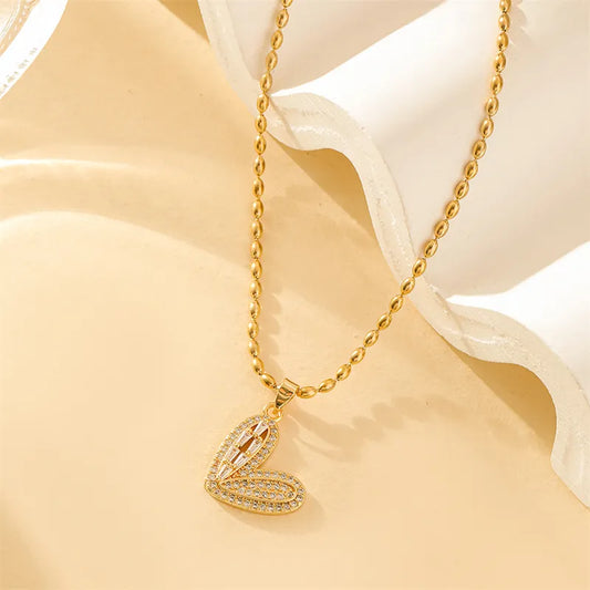 Heart Zircon Pendant Necklace