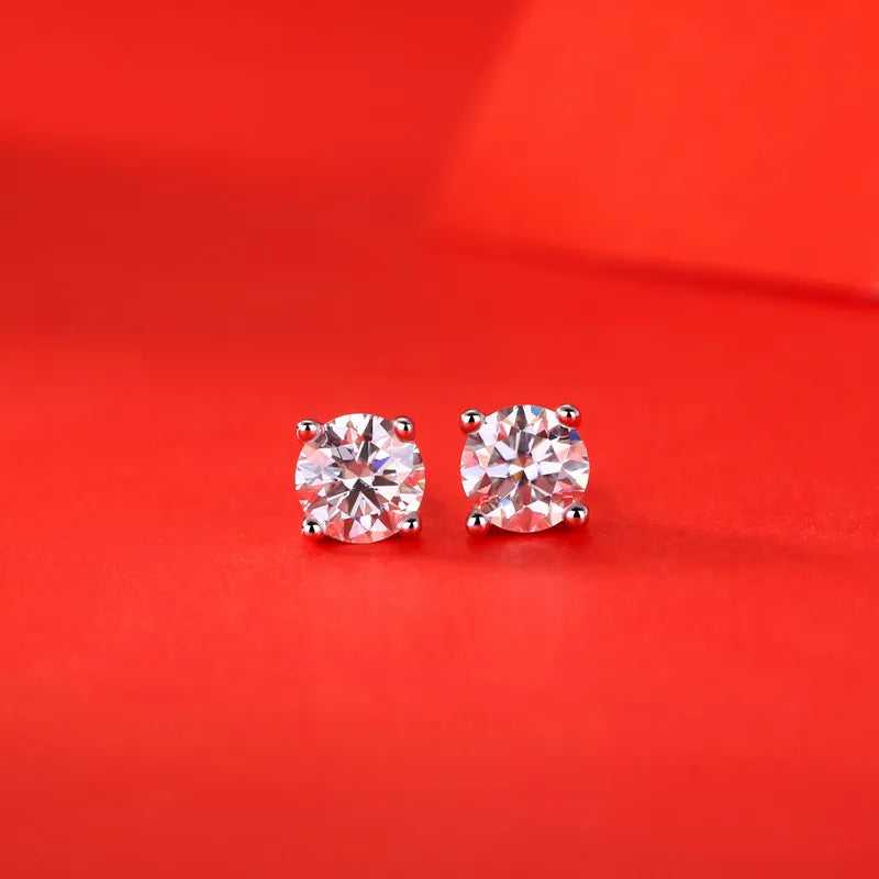 Stunning 2 Carat Moissanite GRA Ear Studs