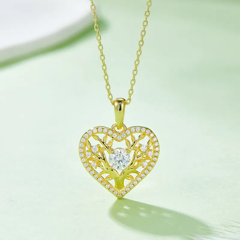 Heart Shape GRA Certificate Pendant Necklace