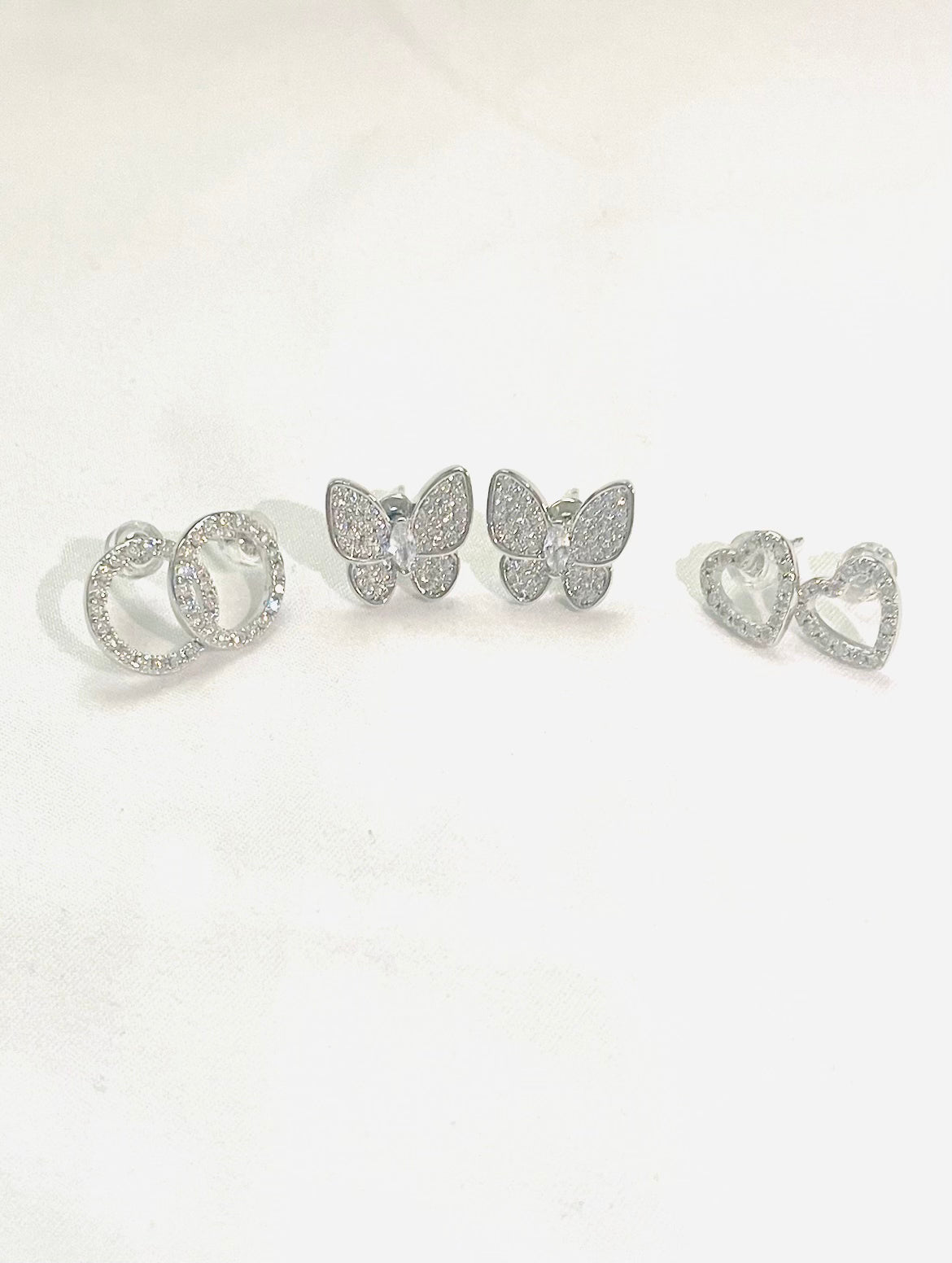 Moissanite GRA Stud Earrings Trio